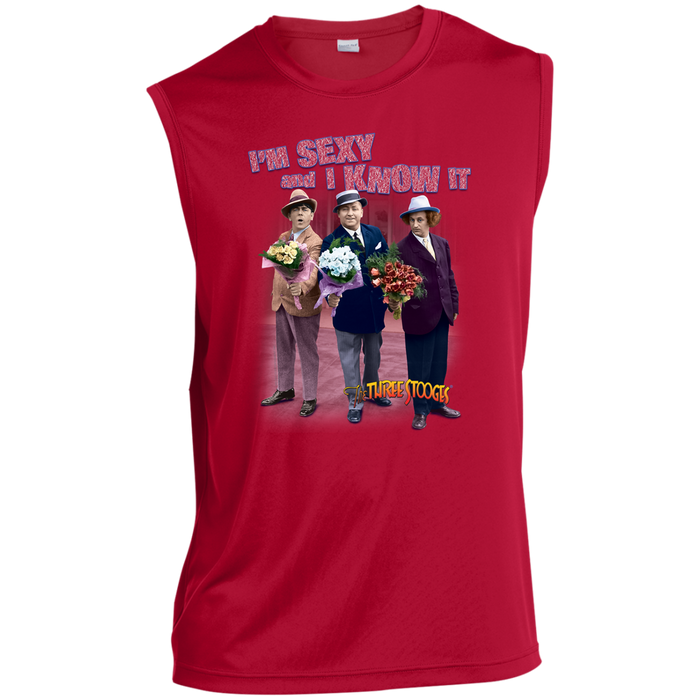 Three Stooges I'm Sexy & I Know It Sleeveless Performance Tee