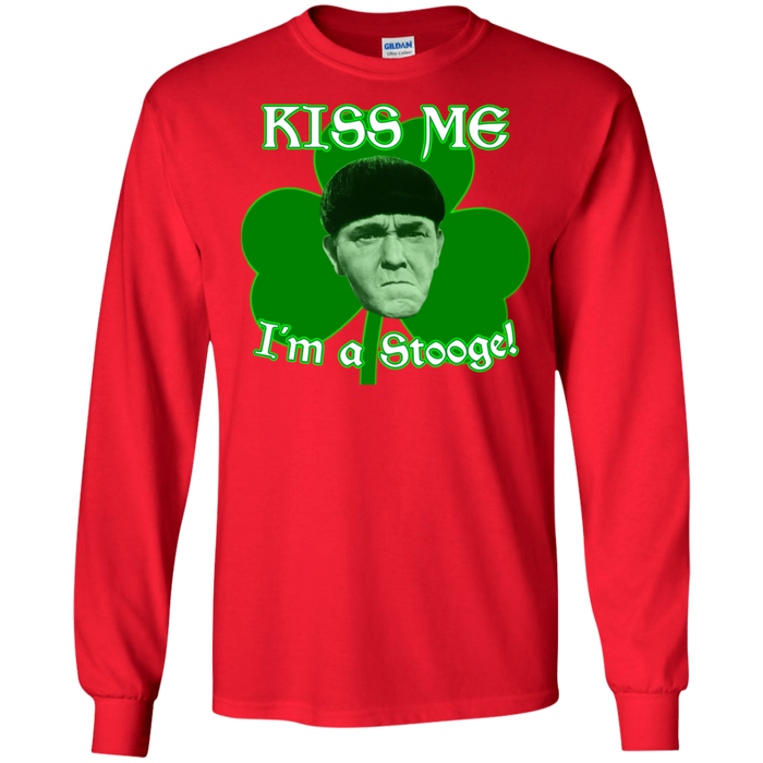 Three Stooges Kiss Me I'm A Stooge Long Sleeve T-Shirt