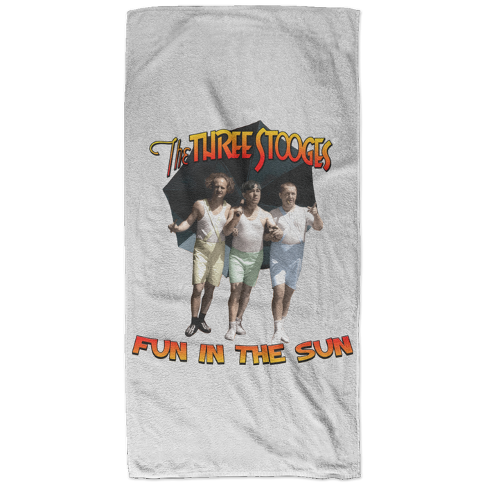 Three Stooges Fun In The Sun Beach Towel - 32X64