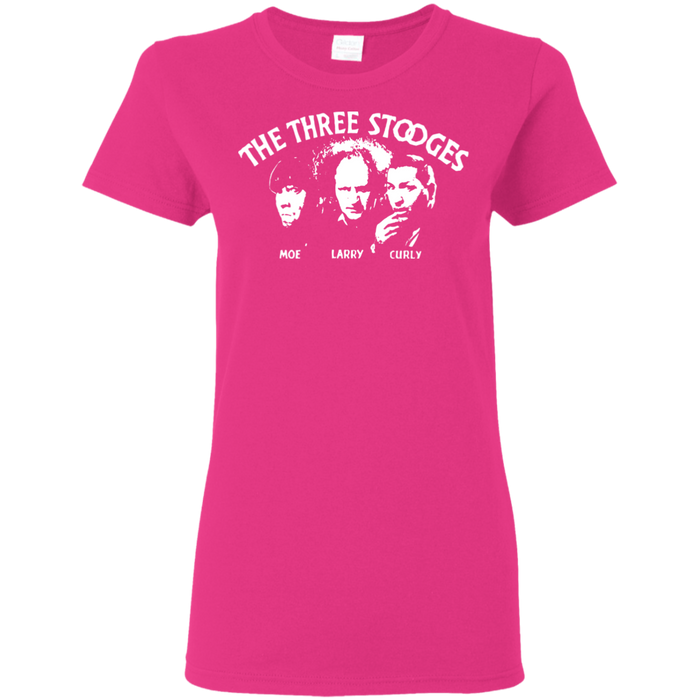 Three Stooges Ladies' Classic Opening Credits Logo T-Shirt