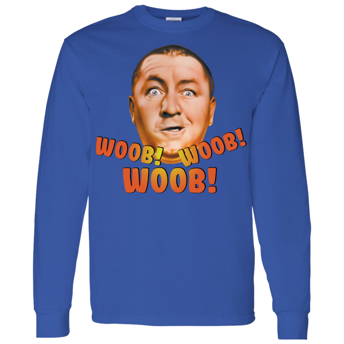 Three Stooges Curly Woob Woob Woob Long Sleeve T-Shirt