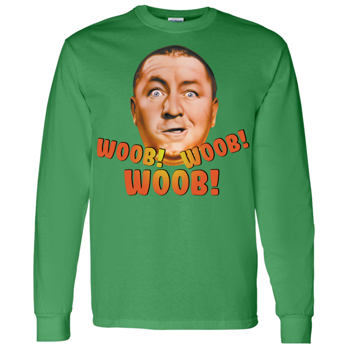 Three Stooges Curly Woob Woob Woob Long Sleeve T-Shirt