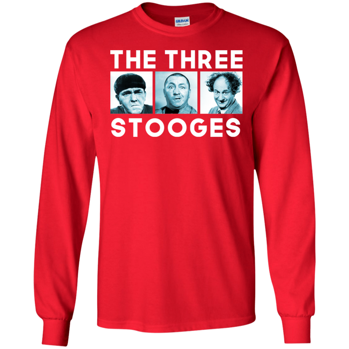 Three Stooges Three Squares Long Sleeve T-Shirt
