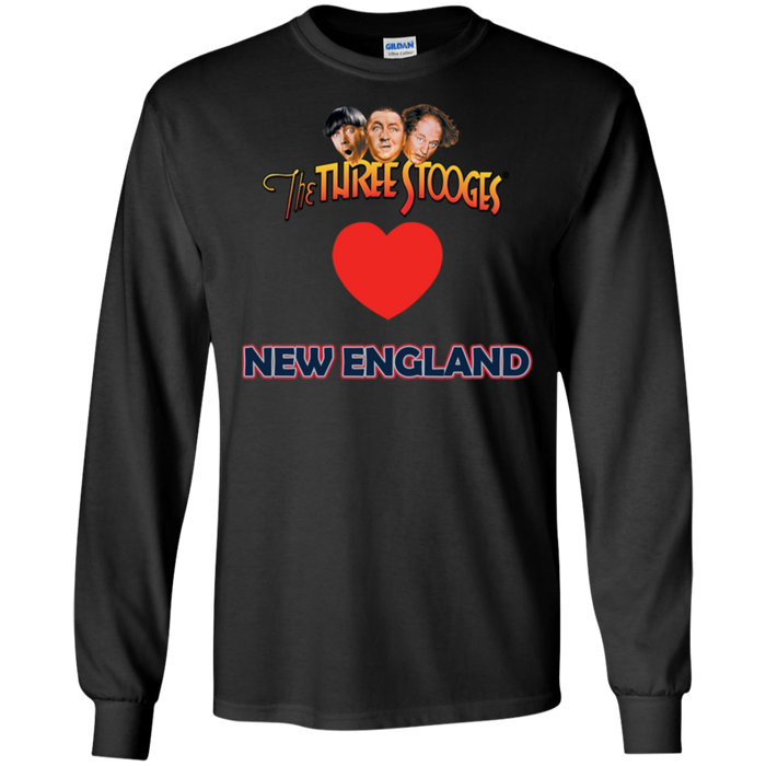 Three Stooges Love New England Long Sleeve Heart Shirt