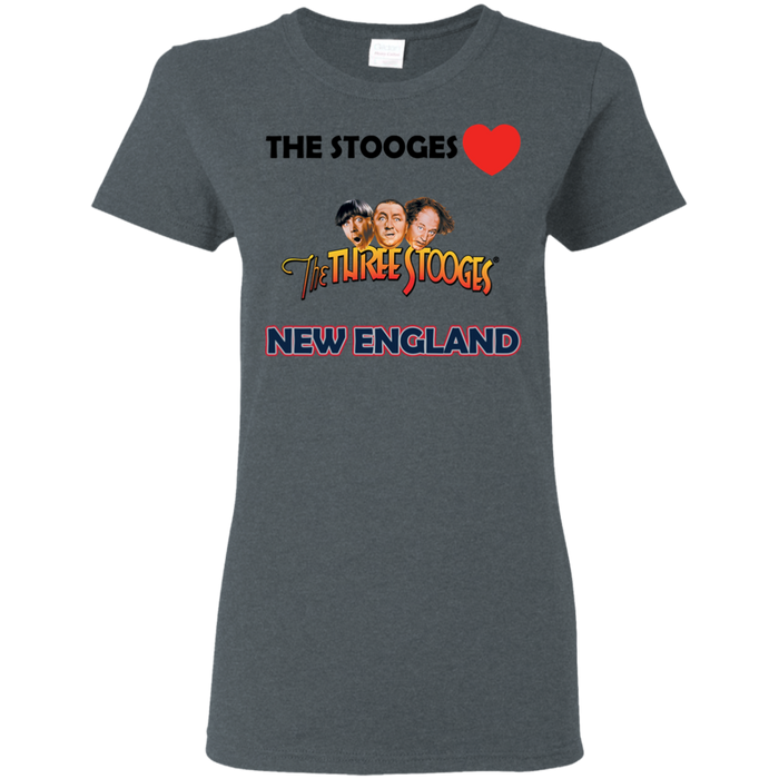 Three Stooges Love New England Ladies T-Shirt