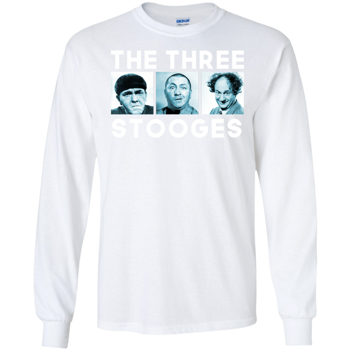 Three Stooges Three Squares Long Sleeve T-Shirt