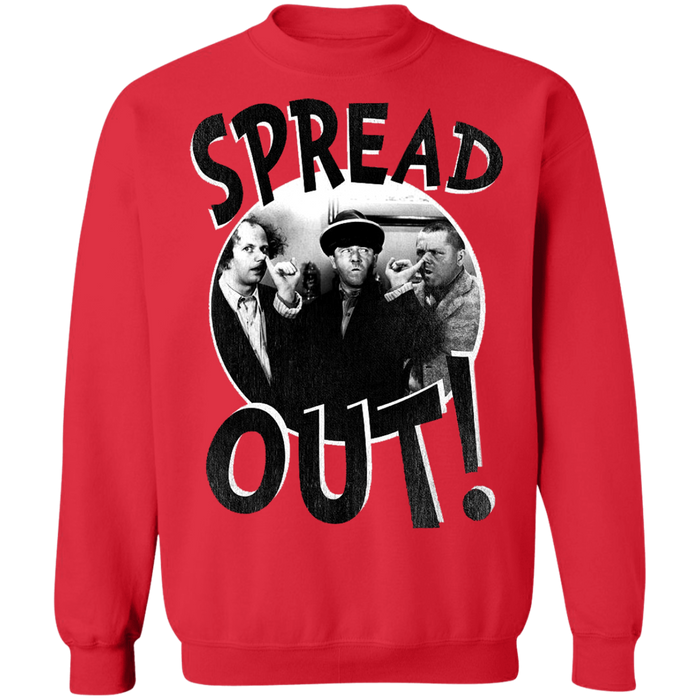 Three Stooges Spread Out Crewneck Pullover Sweatshirt