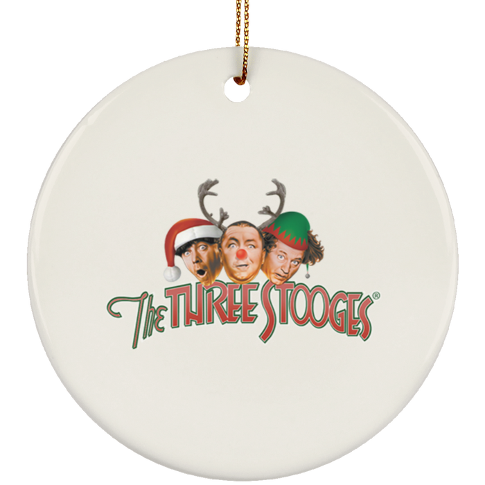Three Stooges Circle Christmas Ornament