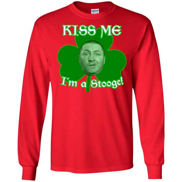 Three Stooges Kiss Me I'm A Stooge Long Sleeve T-Shirt