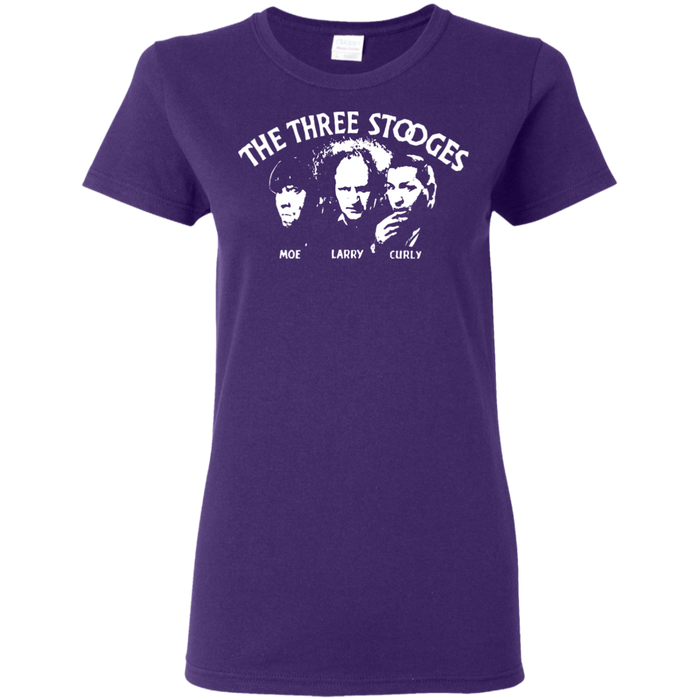 Three Stooges Ladies' Classic Opening Credits Logo T-Shirt