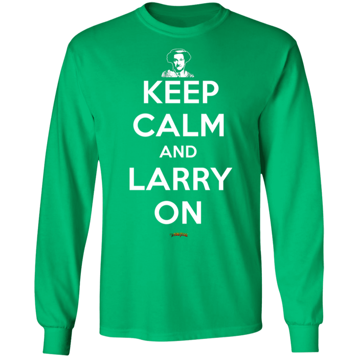 Three Stooges Keep Calm And Larry On Long Sleeve T-Shirt