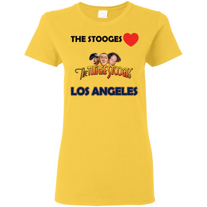 Three Stooges Love Los Angeles Ladies T-Shirt