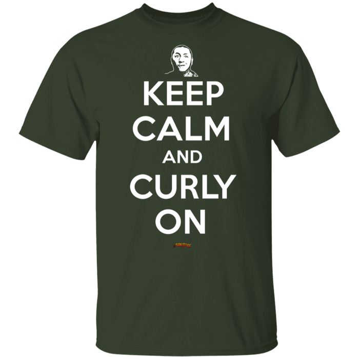 Three Stooges Keep Calm And Curly On T-Shirt