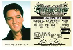 Elvis Presley Drivers License Magnet
