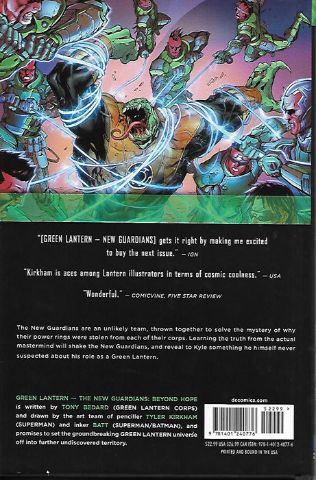 DC Green Lantern New Guardians - Beyond Hope - Hardcover Book