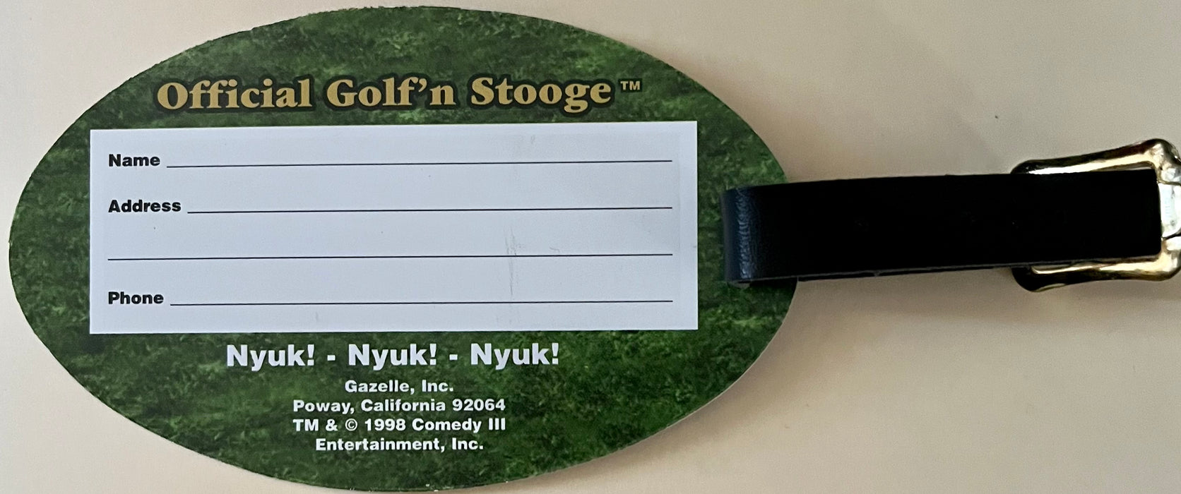 Three Stooges Golf Luggage Tag