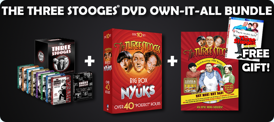 The Three Stooges DVD Own-It-All Bundle: Free Gift Included!