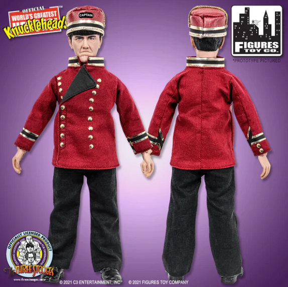 Three Stooges Idle Roomers Bellhops With Lupe The Wolfman Action Figures - Set Of 4