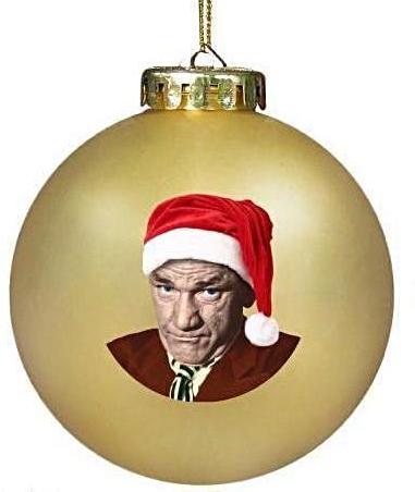 Three Stooges Shemp Gold Christmas Ornament
