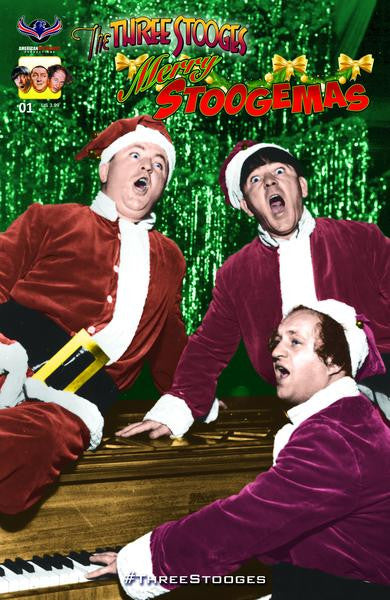 Three Stooges Comic Book Series 5 / Cover 3: Merry Stoogemas - Santas Color