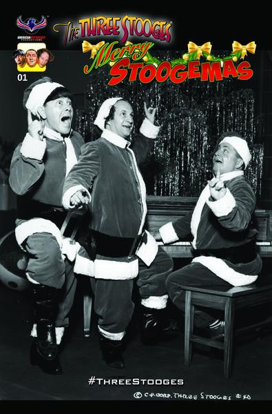 Three Stooges Comic Book Series 5 / Cover 4: Merry Stoogemas - Rare B&W