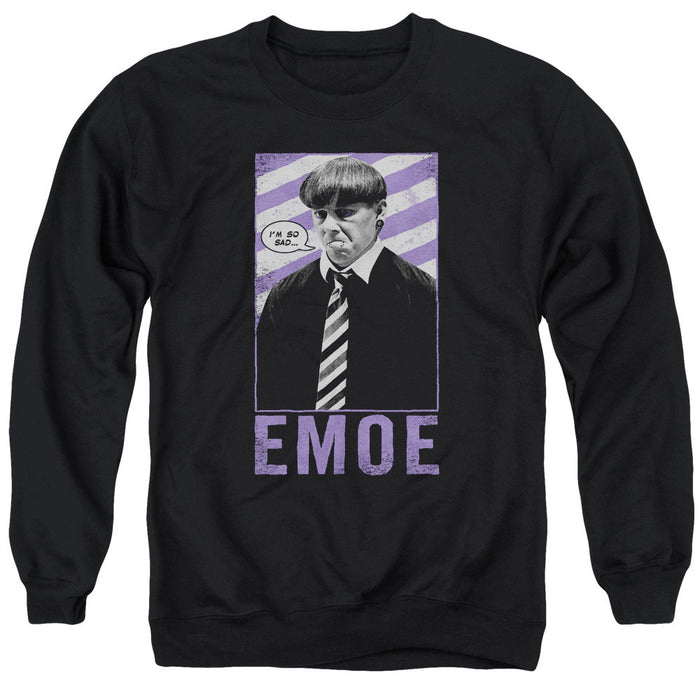 Three Stooges/Emoe - Adult Crewneck Sweatshirt - Black