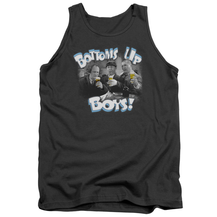 Three Stooges/Bottoms Us - Adult Tank - Charcoal