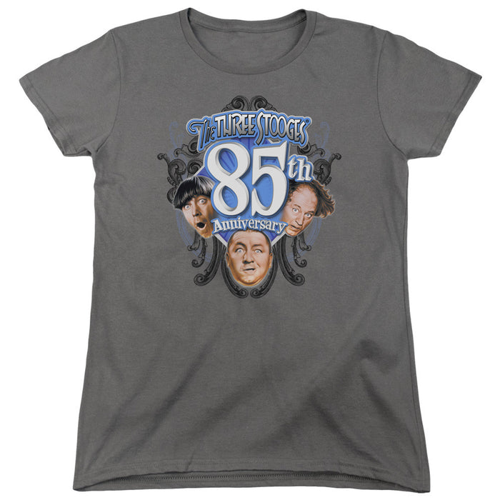 Three Stooges/85th Anniversary 2 - Women's Short Sleeve  - Charcoal