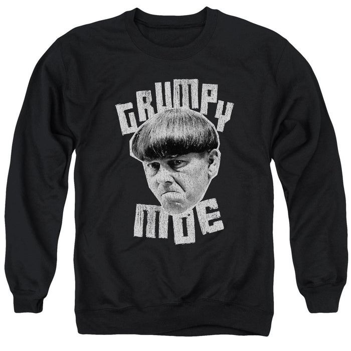 Three Stooges/Grumpy Moe - Adult Crewneck Sweatshirt - Black