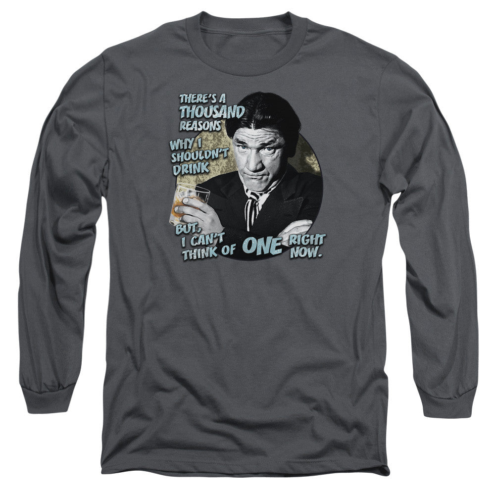 THREE STOOGES/DRINK - L/S ADULT 18/1 - CHARCOAL - SM — The Three ...