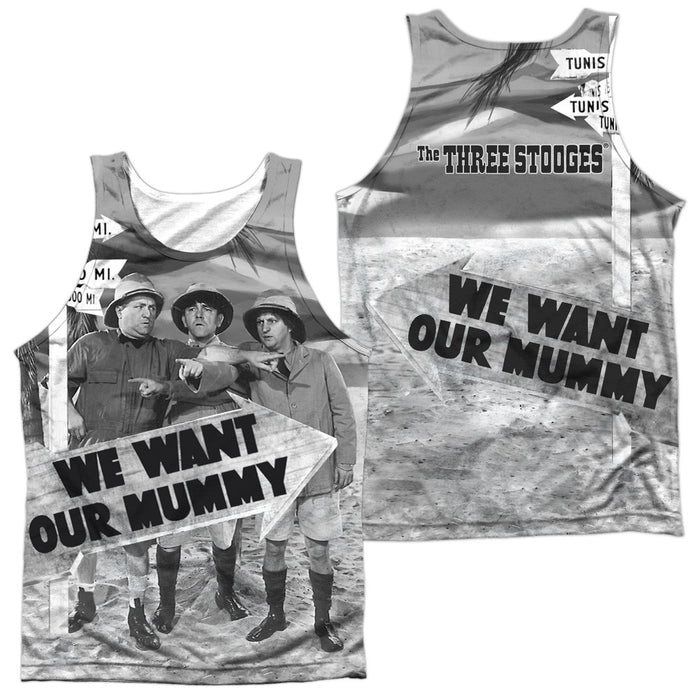 Three Stooges We want Our Mummy (Front/Back Print) Tank Top