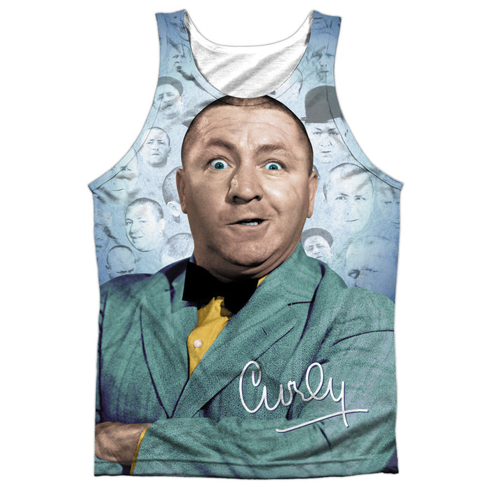 Three Stooges Curly Heads All Over Front Print Tank Top