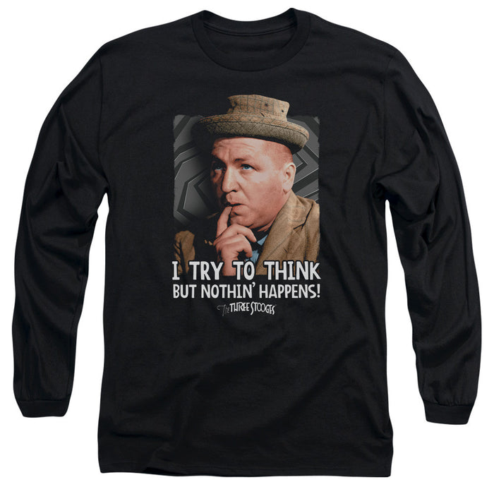 Three Stooges Try To Think Long Sleeve T-Shirt