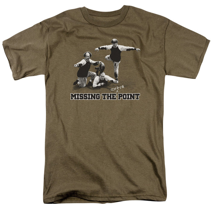 Three Stooges Missing The Point Football T-Shirt