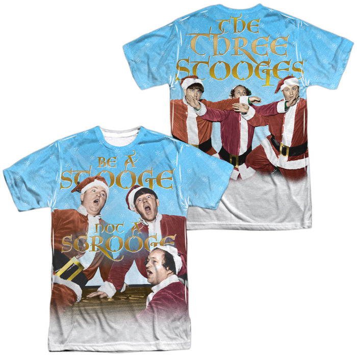 Three Stooges Be A Stooge Not A Scrooge Christmas (Front/Back Print) T-Shirt