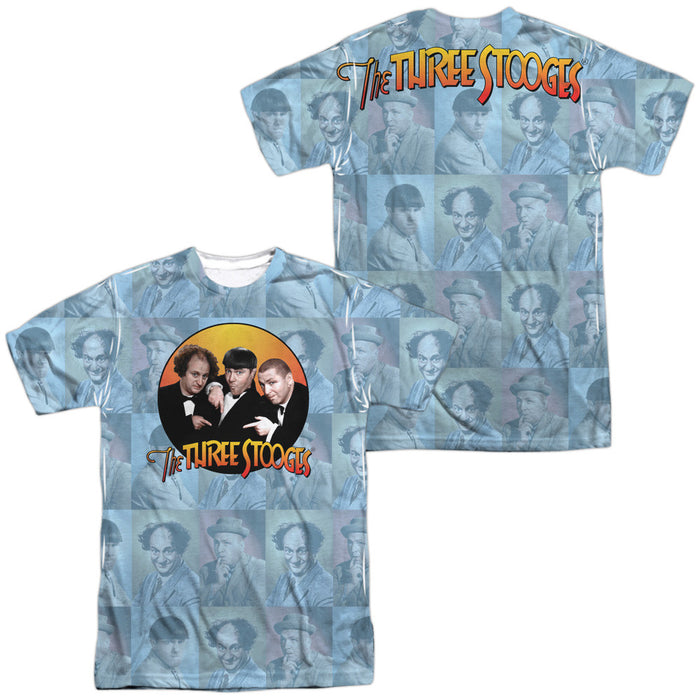 Three Stooges Portraits (Front/Back Print) T-Shirt