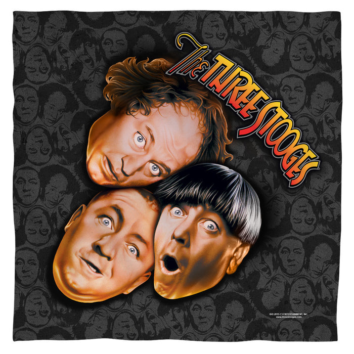 Three Stooges Bandana | Stooges All Over- 22X22 - Face Cover