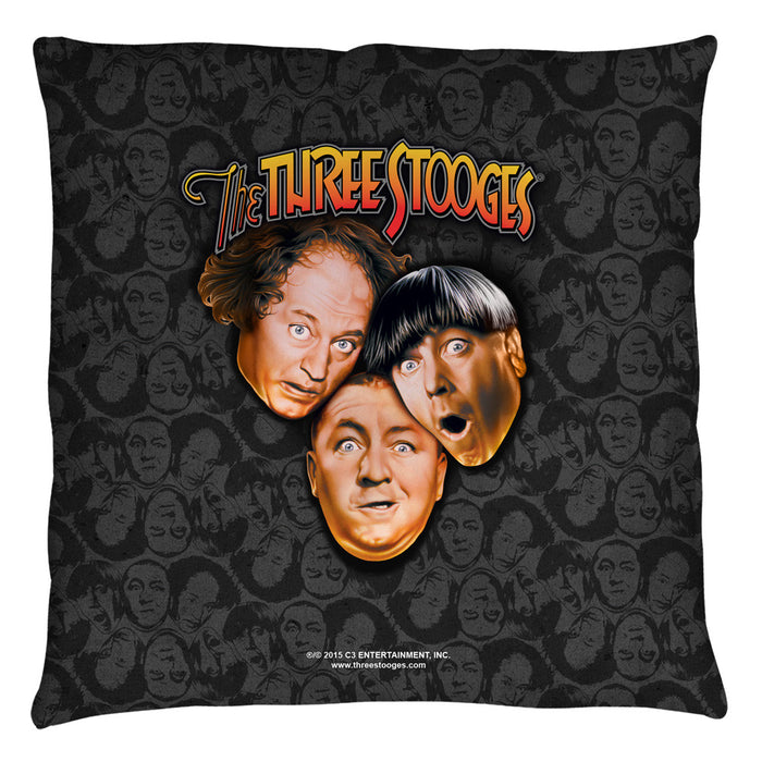 Three Stooges Throw Pillow: Stooges All Over - 26X26