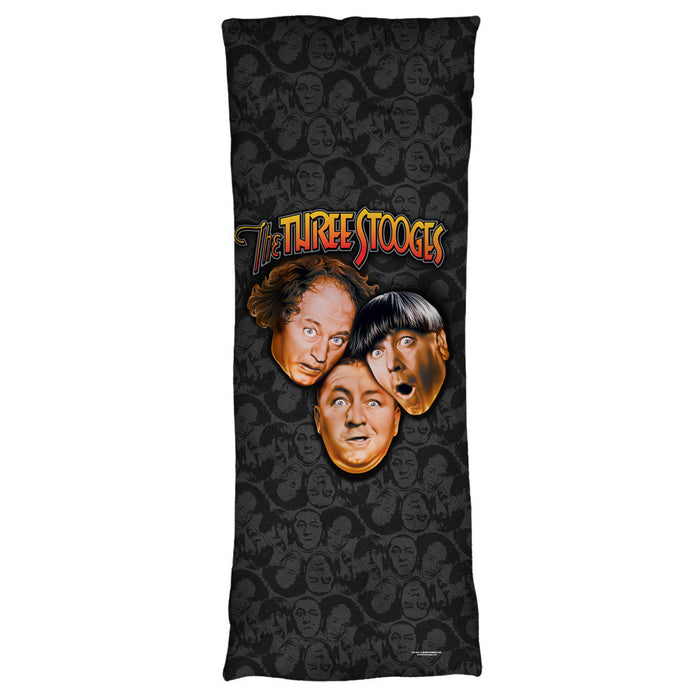 Three Stooges Microfiber Large Body Pillow: Stooges All Over Design