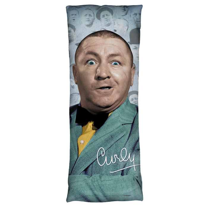 Three Stooges Microfiber Body Pillow: Curly Heads  18X54