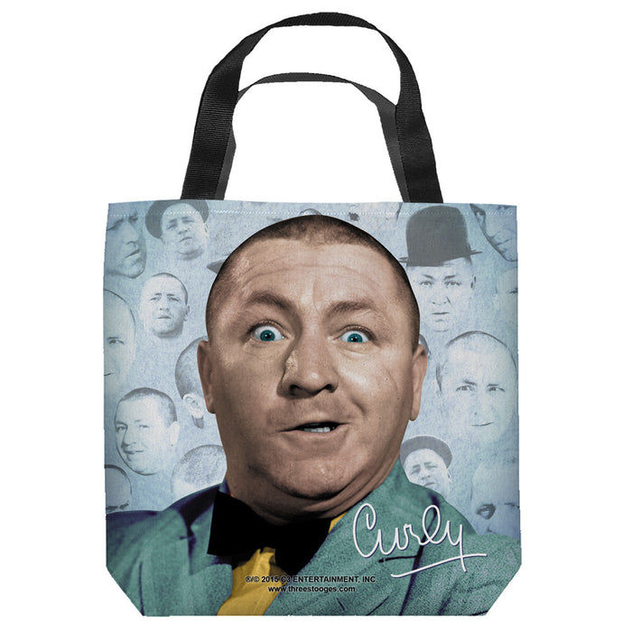 Three Stooges Tote Bag: Curly Heads - 18X18