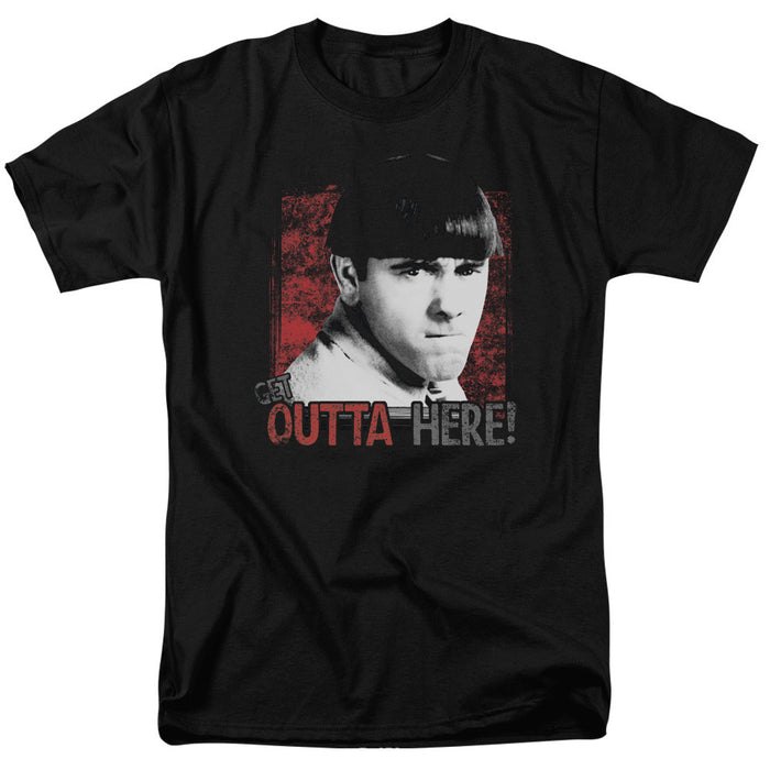 Three Stooges/Get Outta Here-S/S Adult 18/1-Black