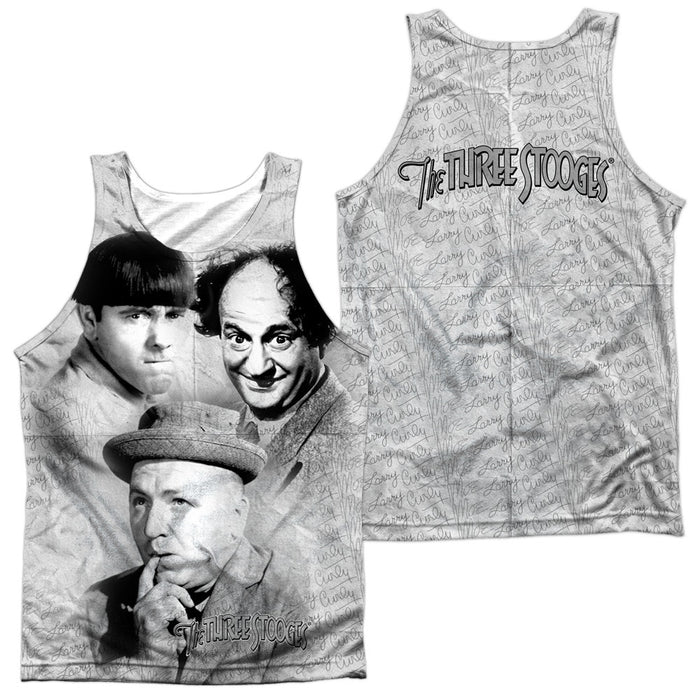 Three Stooges Faces (Front/Back Print) Tank Top