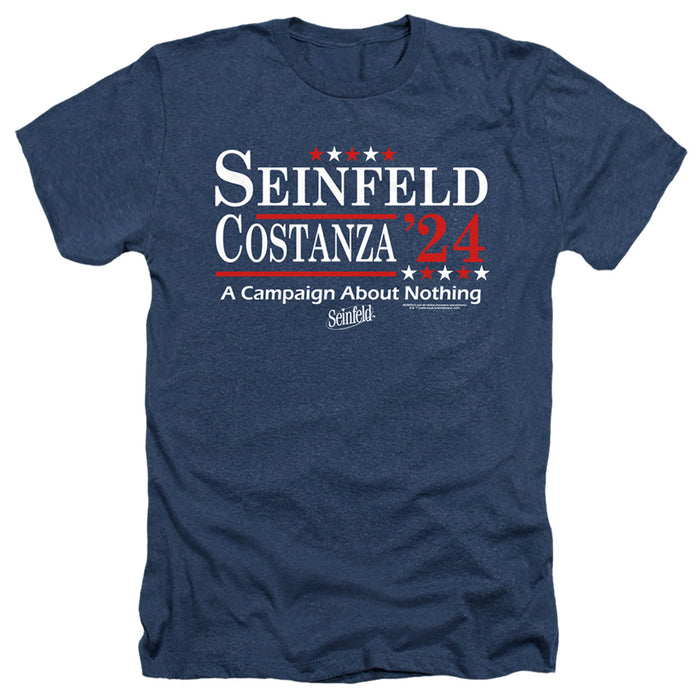 SEINFELD/ELECTION TEE-ADULT HEATHER-NAVY-MD