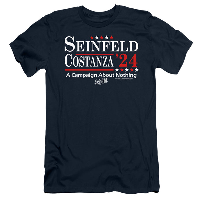 SEINFELD/ELECTION TEE-S/S ADULT 30/1-NAVY-LG