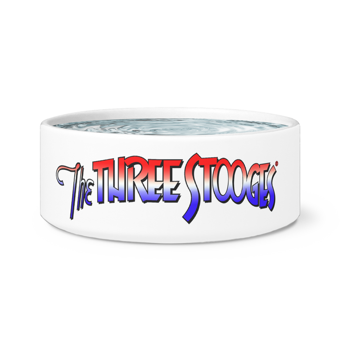 Three Stooges Ceramic Dog Bowl