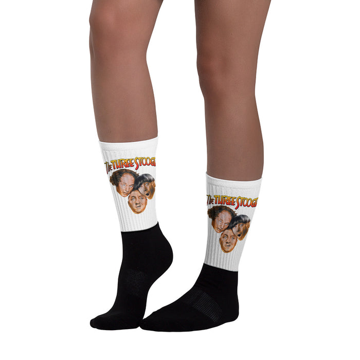 Three Stooges Large Color Logo Socks