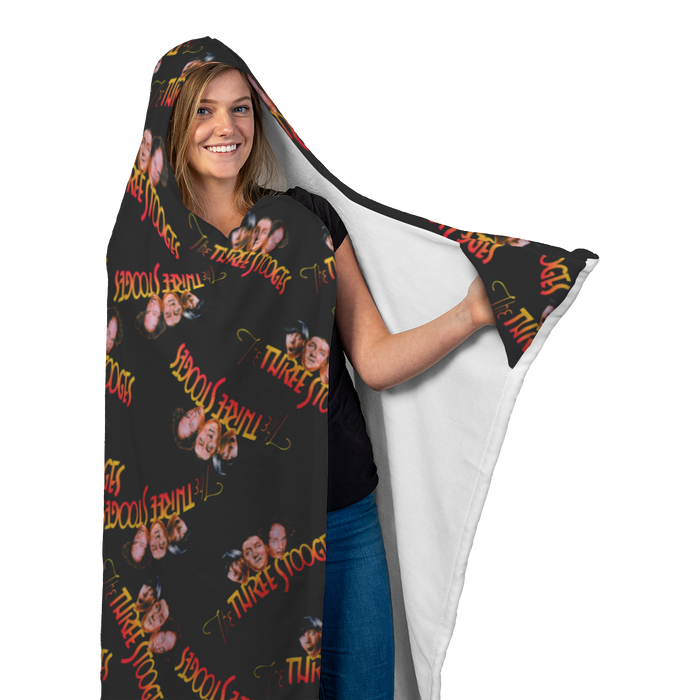Three Stooges Hooded Sherpa Extra Large Blanket