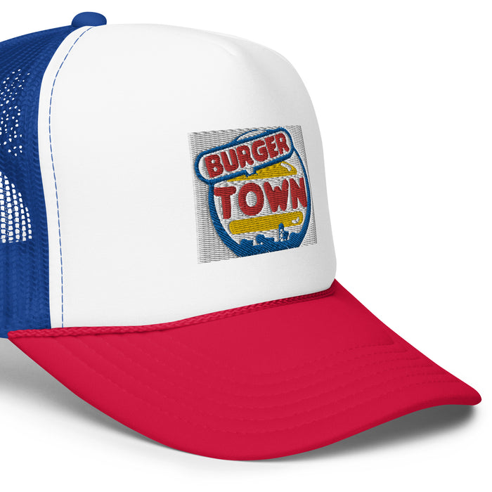Burger Town Foam trucker hat