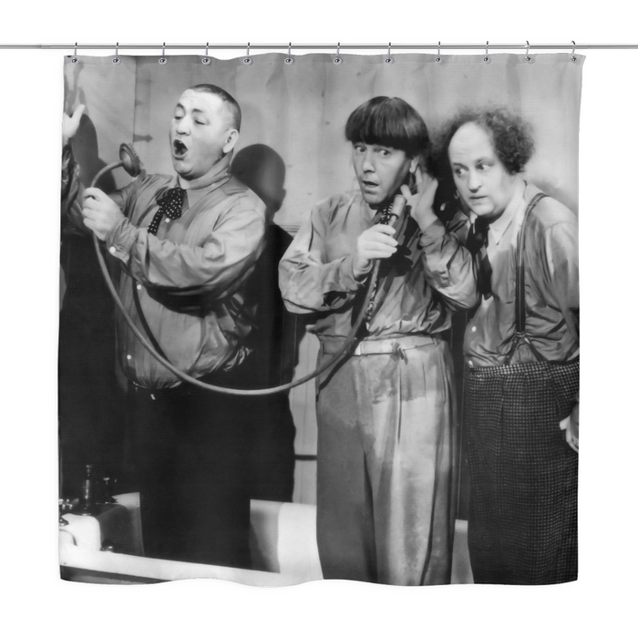 Three Stooges Large Shower Curtain